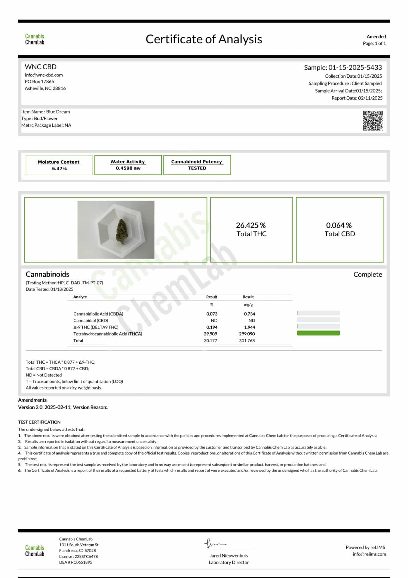 Blue Dream Living Soil THCa 29.909   Terpenes 2.409 Sativa images 1 scaled